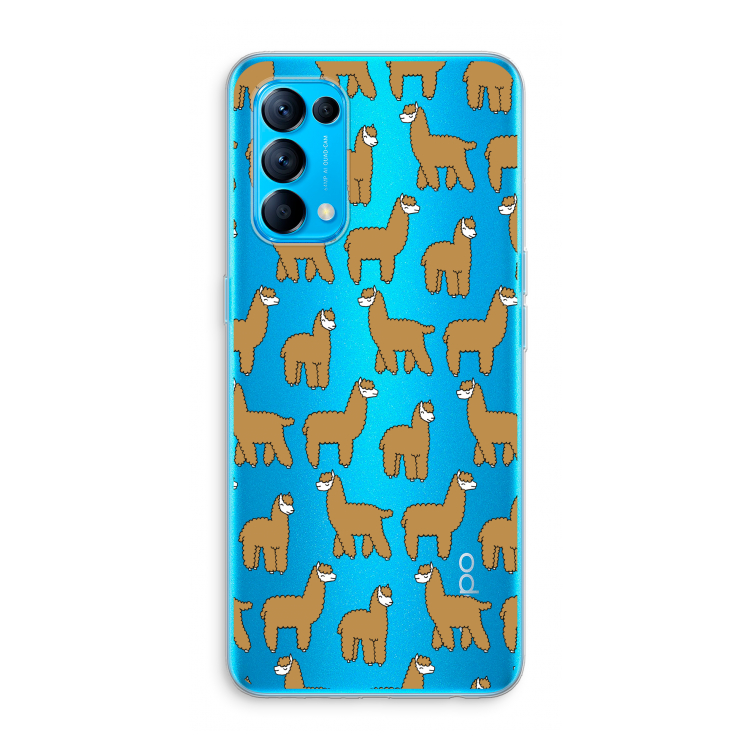 Alpacas: Oppo Find X3 Lite Transparant Hoesje