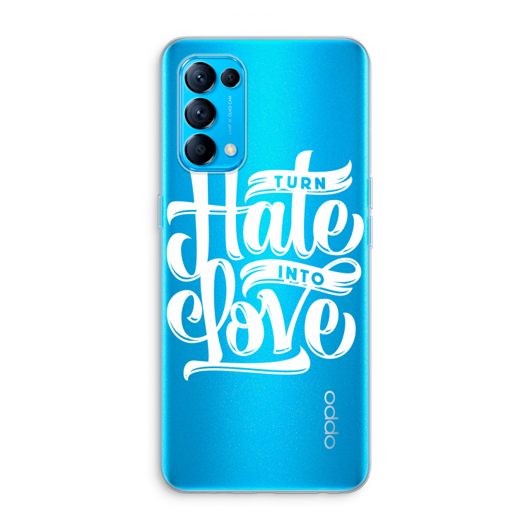 Turn hate into love: Oppo Find X3 Lite Transparant Hoesje