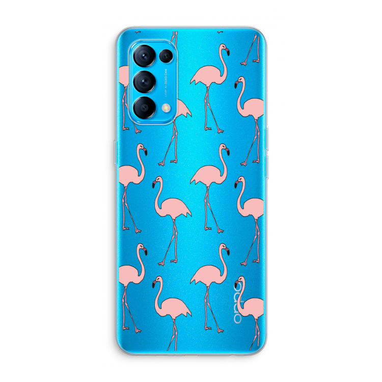 Anything Flamingoes: Oppo Find X3 Lite Transparant Hoesje