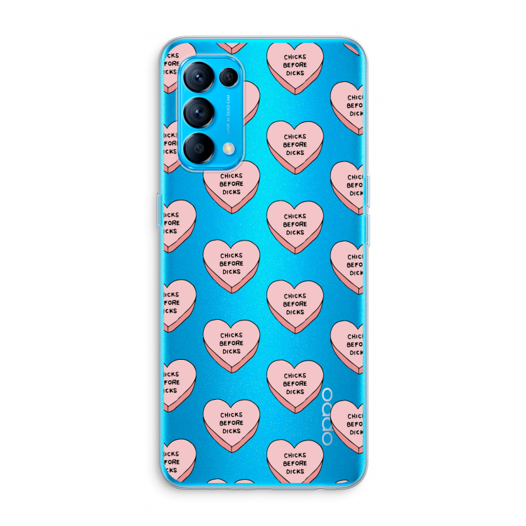 Chicks before dicks: Oppo Find X3 Lite Transparant Hoesje