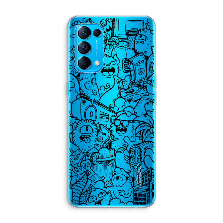 Vexx Black City : Oppo Find X3 Lite Transparant Hoesje