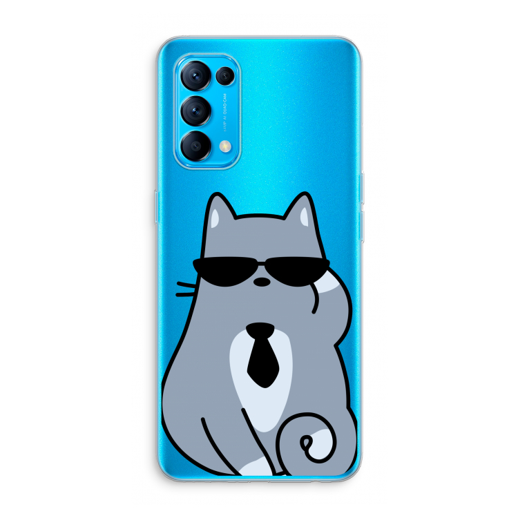 Cool cat: Oppo Find X3 Lite Transparant Hoesje