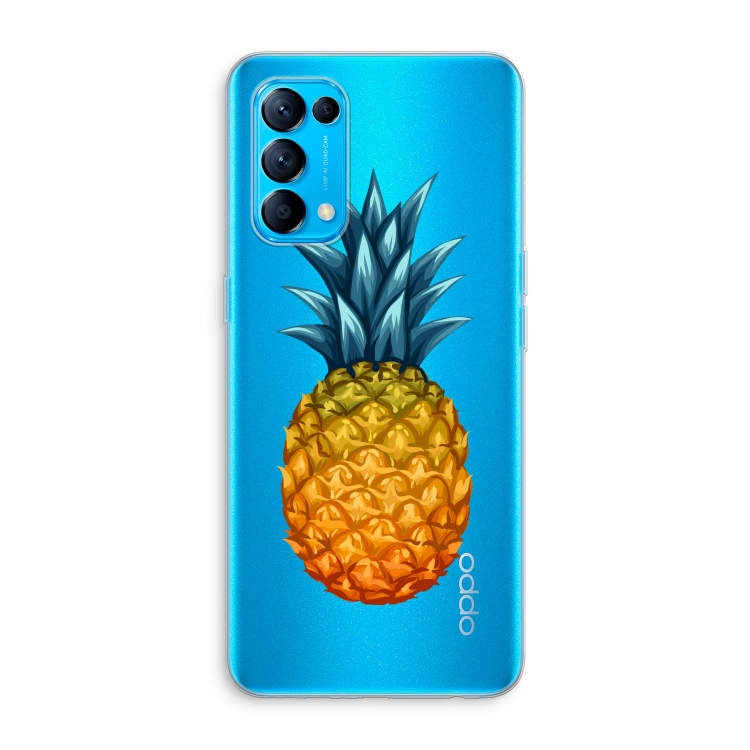 Grote ananas: Oppo Find X3 Lite Transparant Hoesje