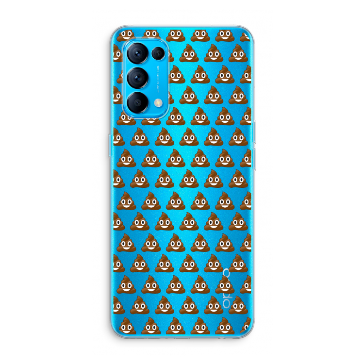 Poop emoji: Oppo Find X3 Lite Transparant Hoesje
