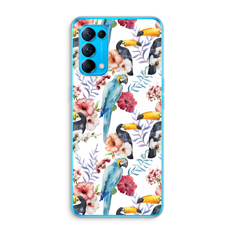 Bloemen tukan: Oppo Find X3 Lite Transparant Hoesje