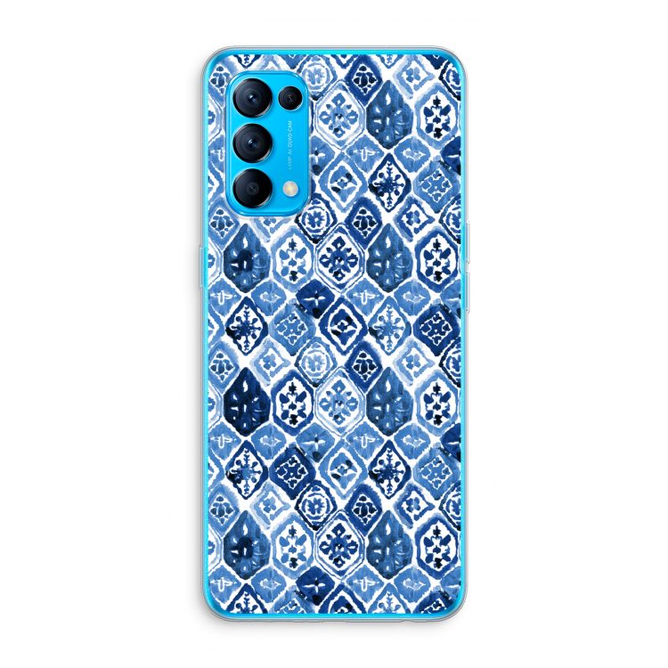 Blauw motief: Oppo Find X3 Lite Transparant Hoesje