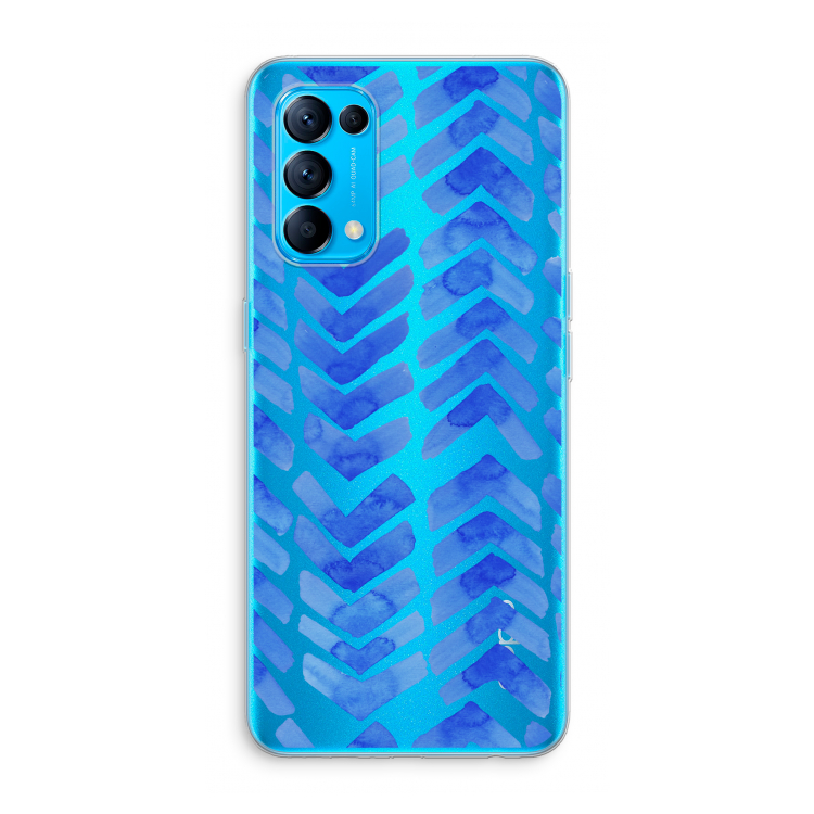 Blauwe pijlen: Oppo Find X3 Lite Transparant Hoesje