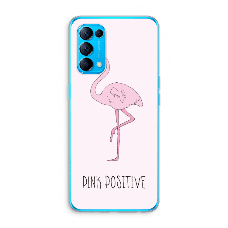 Pink positive: Oppo Find X3 Lite Transparant Hoesje