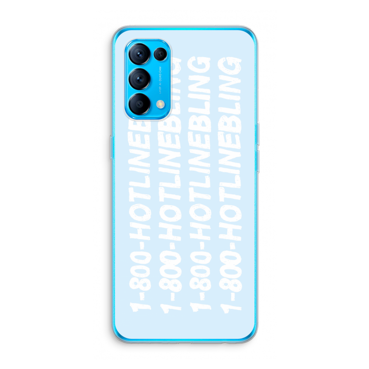 Hotline bling blue: Oppo Find X3 Lite Transparant Hoesje