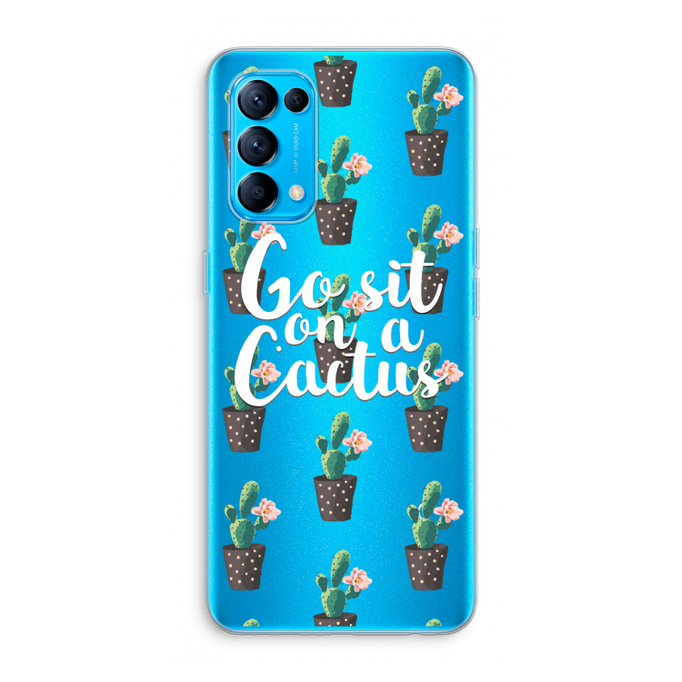 Cactus quote: Oppo Find X3 Lite Transparant Hoesje