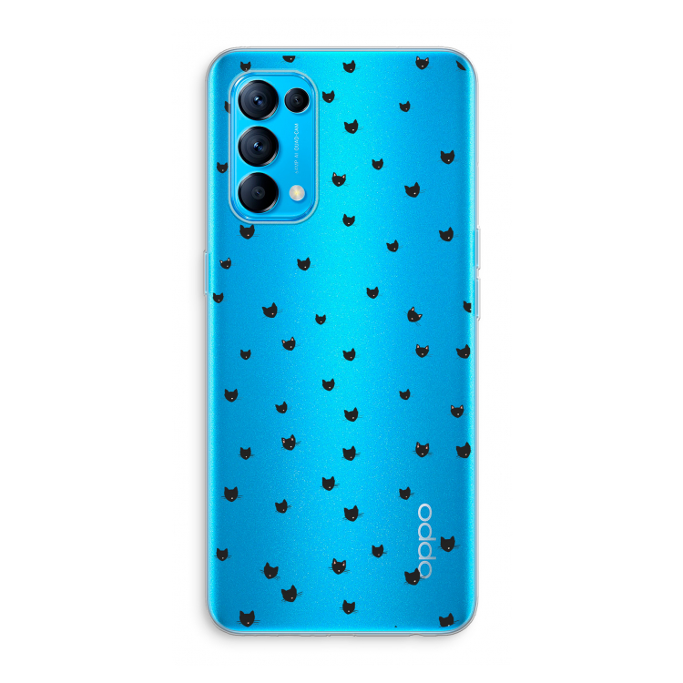 Kleine kattenkopjes: Oppo Find X3 Lite Transparant Hoesje