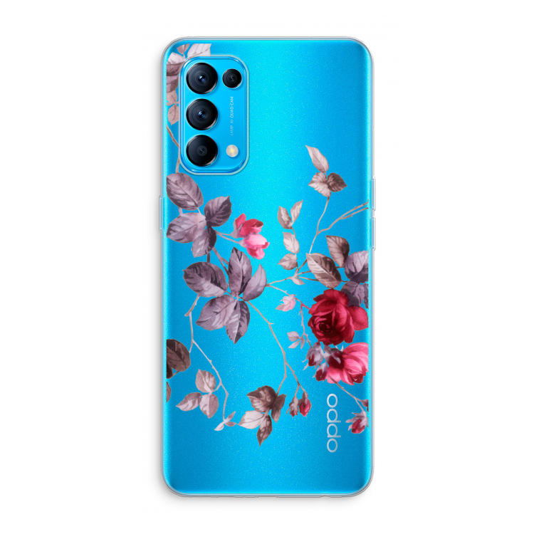 Mooie bloemen: Oppo Find X3 Lite Transparant Hoesje