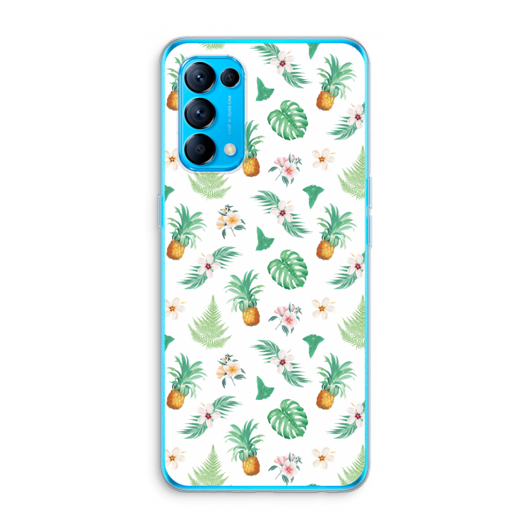 Ananas bladeren: Oppo Find X3 Lite Transparant Hoesje
