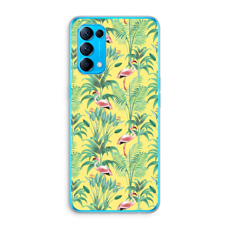 Flamingo party: Oppo Find X3 Lite Transparant Hoesje