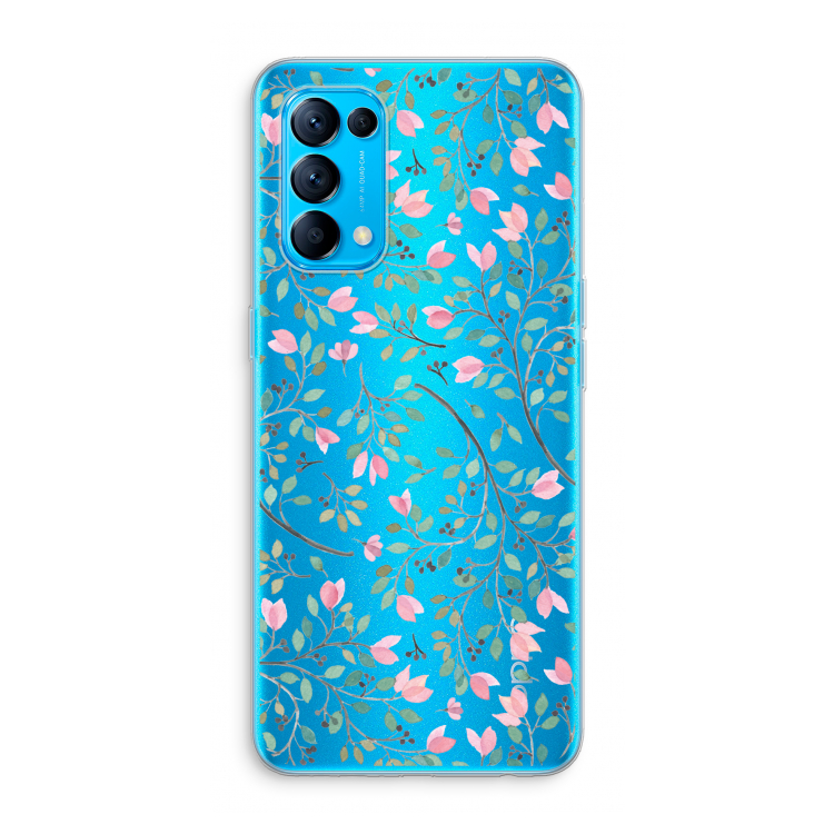 Sierlijke bloemen: Oppo Find X3 Lite Transparant Hoesje