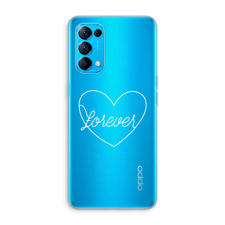 Forever heart pastel: Oppo Find X3 Lite Transparant Hoesje