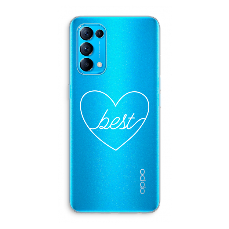 Best heart pastel: Oppo Find X3 Lite Transparant Hoesje