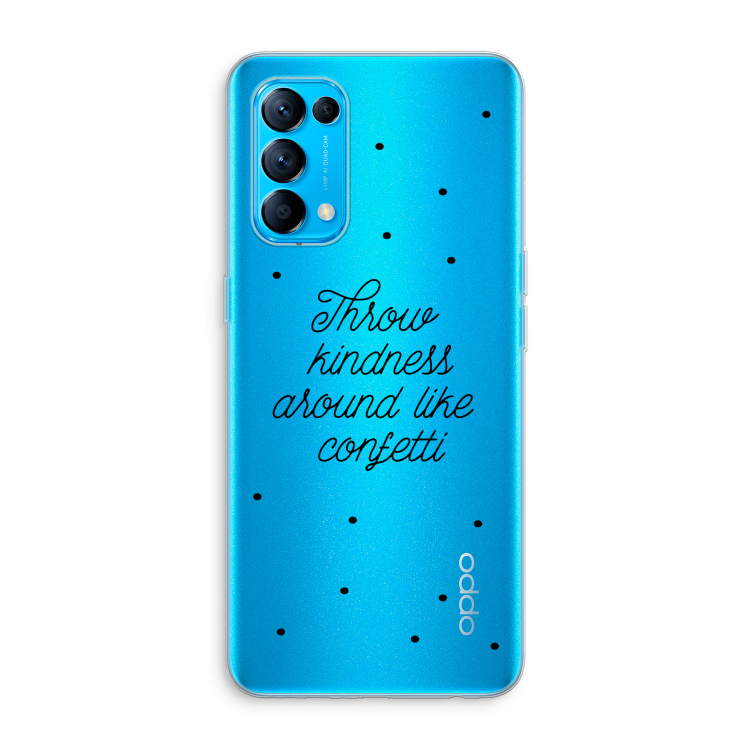 Confetti: Oppo Find X3 Lite Transparant Hoesje