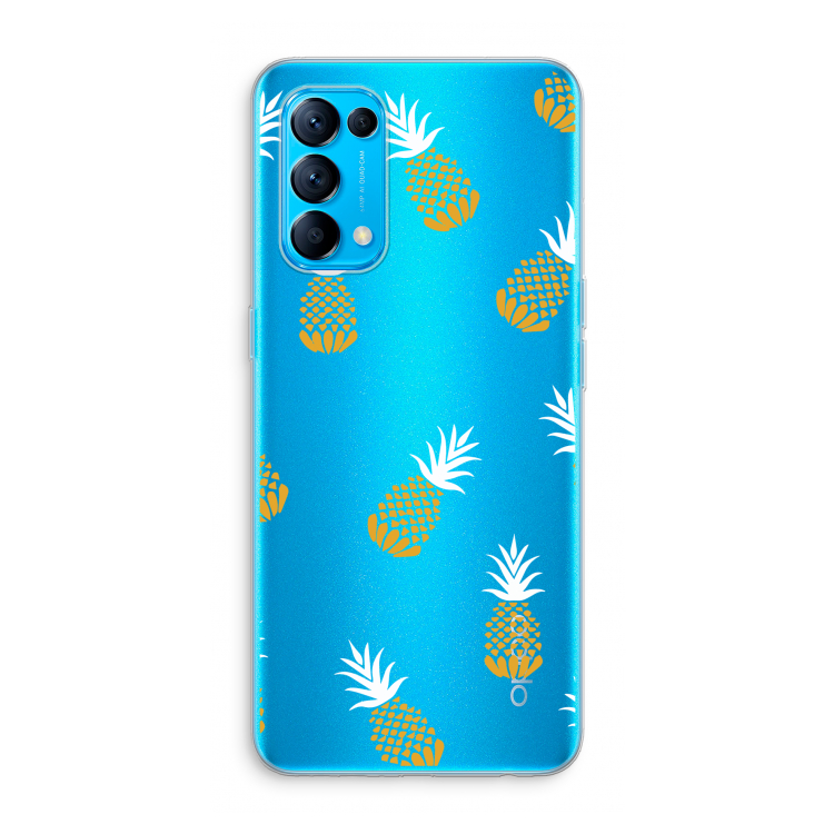 Ananasjes: Oppo Find X3 Lite Transparant Hoesje