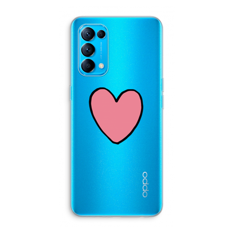 Hartje: Oppo Find X3 Lite Transparant Hoesje