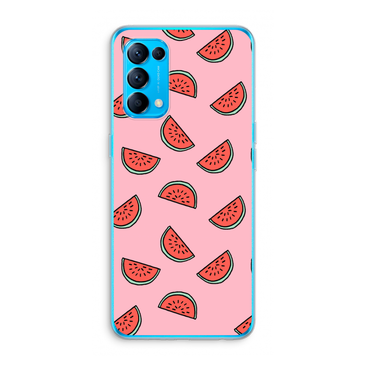 Watermeloen: Oppo Find X3 Lite Transparant Hoesje
