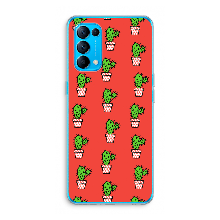 Mini cactus: Oppo Find X3 Lite Transparant Hoesje