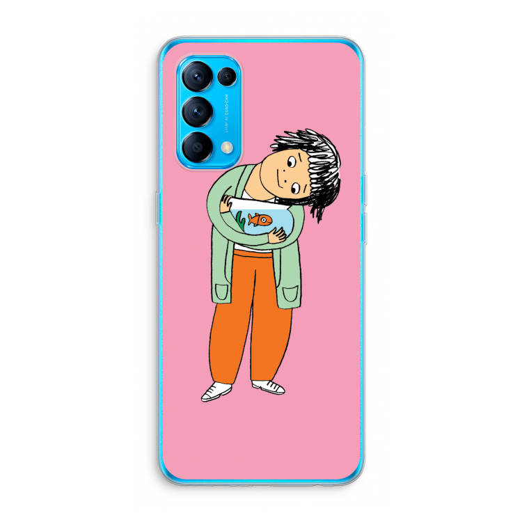 Visknuffel: Oppo Find X3 Lite Transparant Hoesje