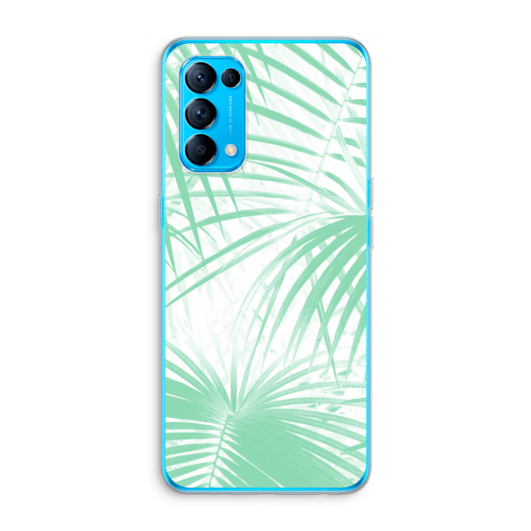 Palmbladeren: Oppo Find X3 Lite Transparant Hoesje