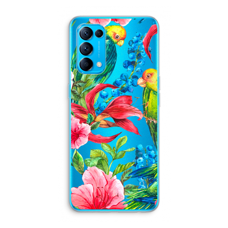 Papegaaien: Oppo Find X3 Lite Transparant Hoesje