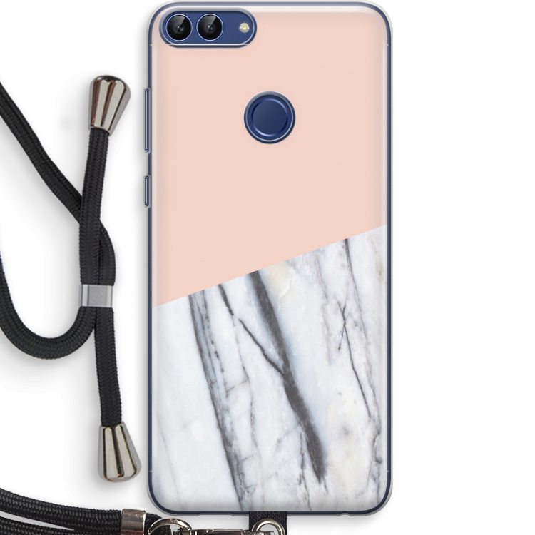 A touch of peach: Huawei P Smart (2018) Transparant Hoesje met koord