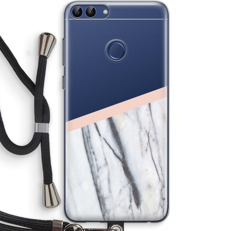 A touch of peach: Huawei P Smart (2018) Transparant Hoesje met koord