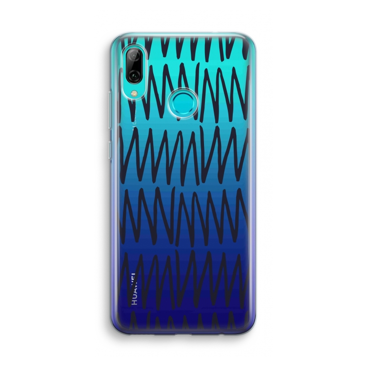 CaseCompany Marrakech Zigzag: Huawei P Smart (2019) Transparant Hoesje