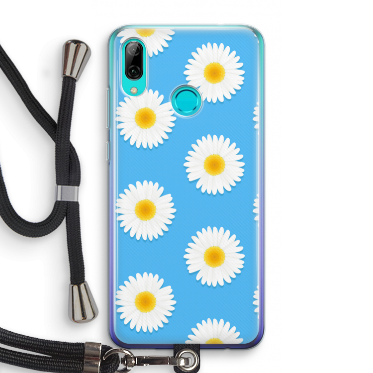 Margrietjes: Huawei P Smart (2019) Transparant Hoesje met koord