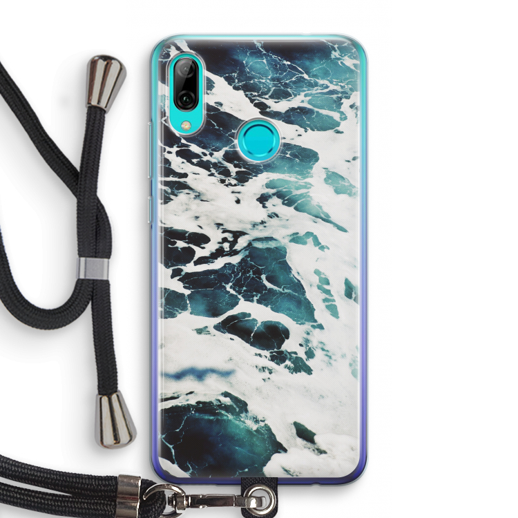 Golven: Huawei P Smart (2019) Transparant Hoesje met koord