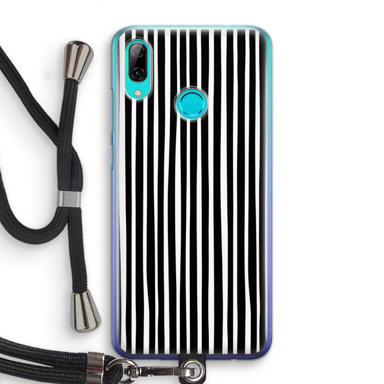 Stripes: Huawei P Smart (2019) Transparant Hoesje met koord