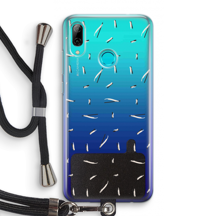 Hipster stripes: Huawei P Smart (2019) Transparant Hoesje met koord