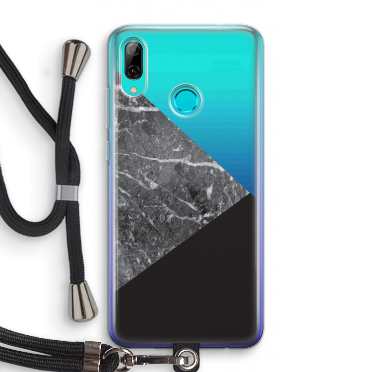 Combinatie marmer: Huawei P Smart (2019) Transparant Hoesje met koord