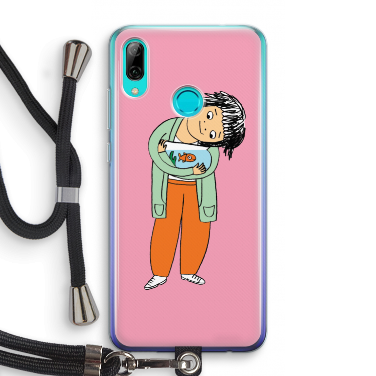 Visknuffel: Huawei P Smart (2019) Transparant Hoesje met koord