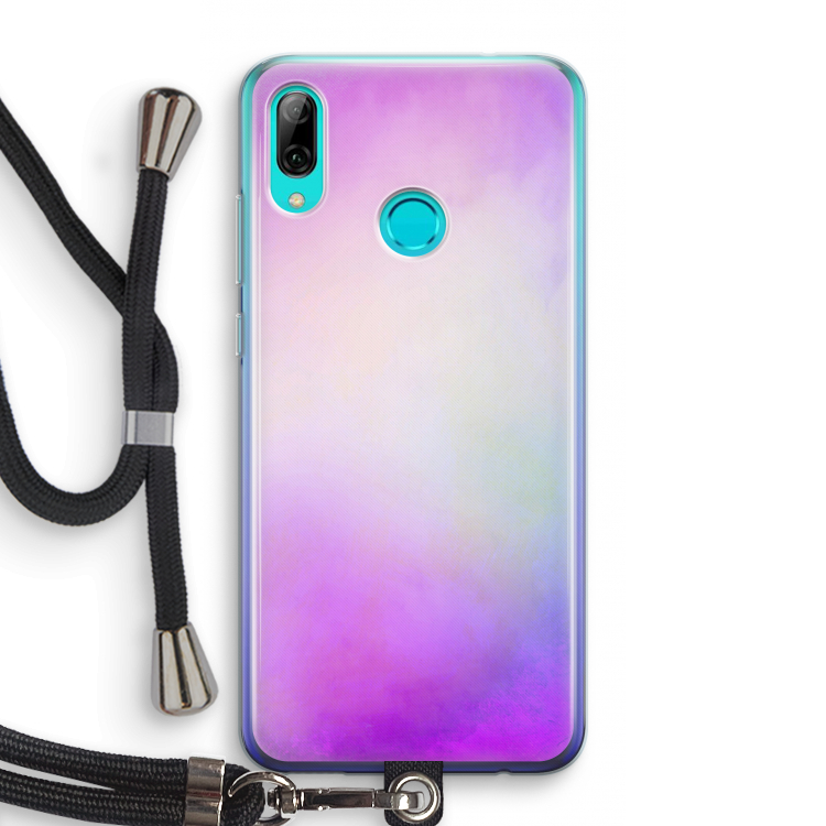 Clouds pastel: Huawei P Smart (2019) Transparant Hoesje met koord