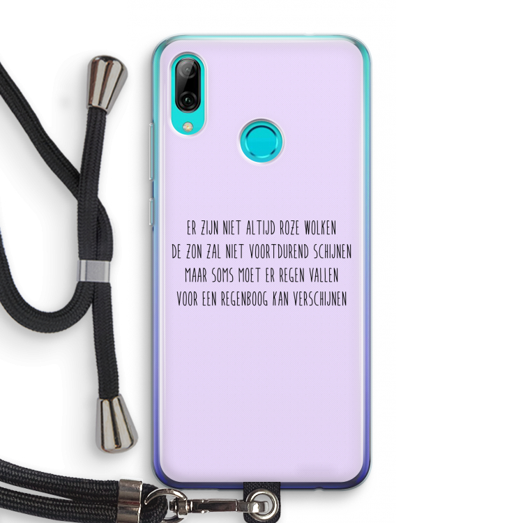 Regenboog: Huawei P Smart (2019) Transparant Hoesje met koord