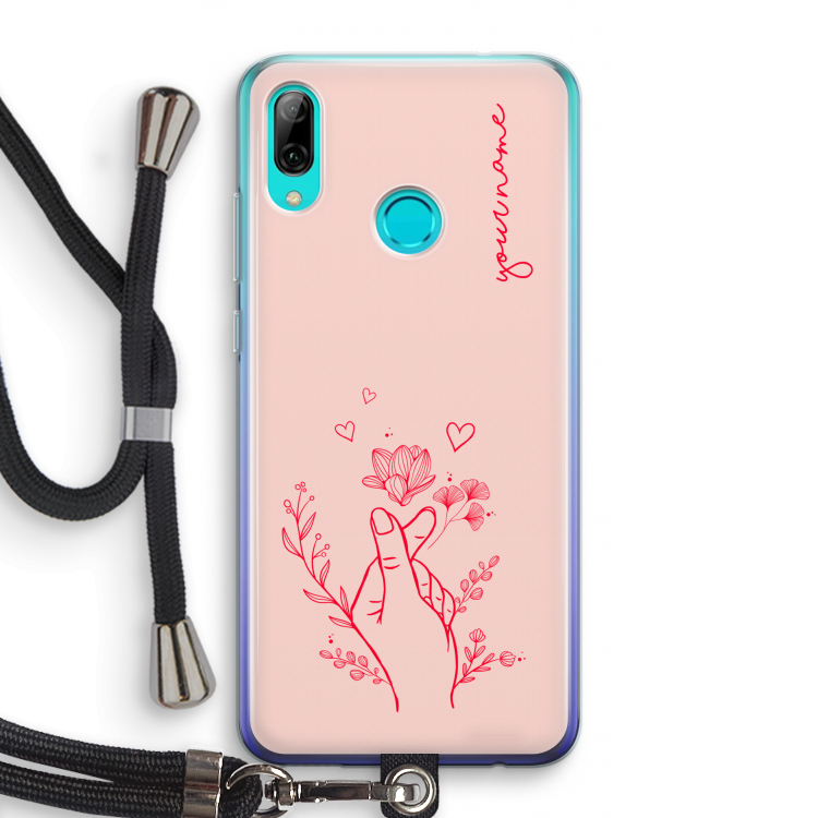 Giving Flowers: Huawei P Smart (2019) Transparant Hoesje met koord