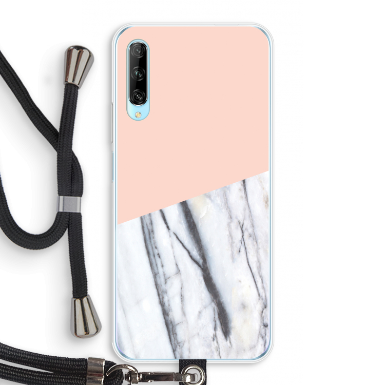 A touch of peach: Huawei P Smart Pro Transparant Hoesje met koord