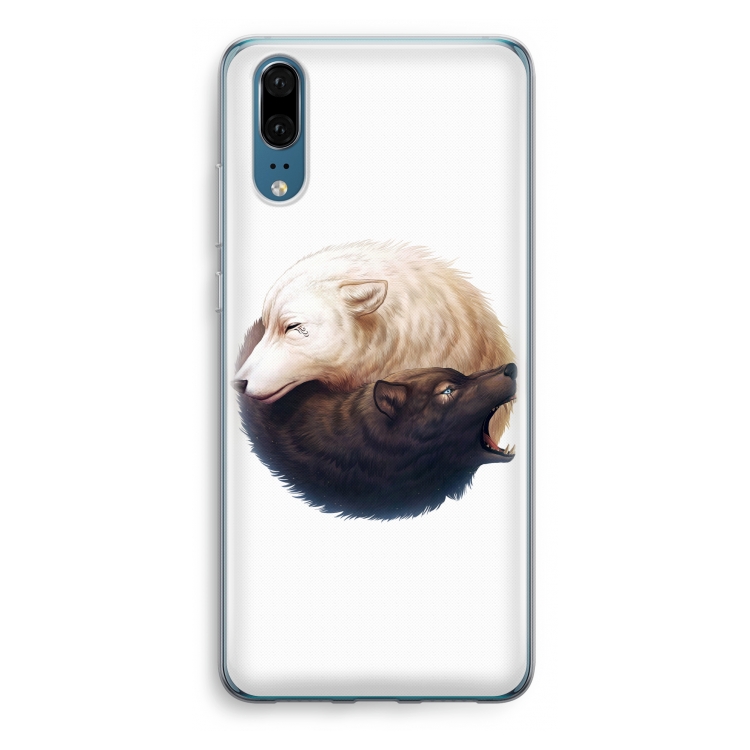 Yin Yang Wolves: Huawei P20 Transparant Hoesje