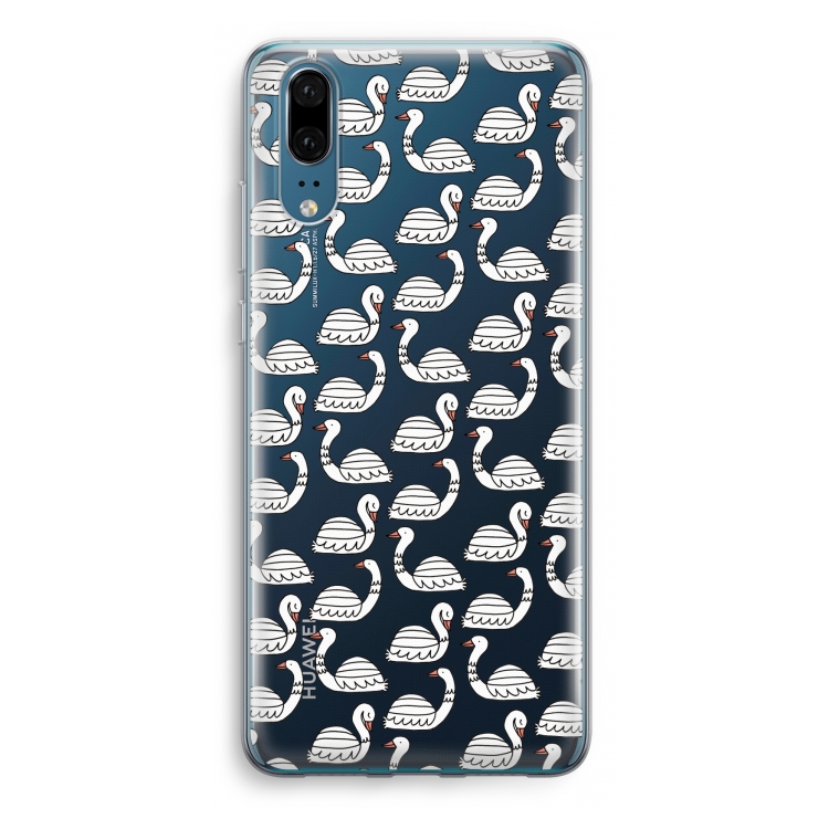 Zwanen: Huawei P20 Transparant Hoesje