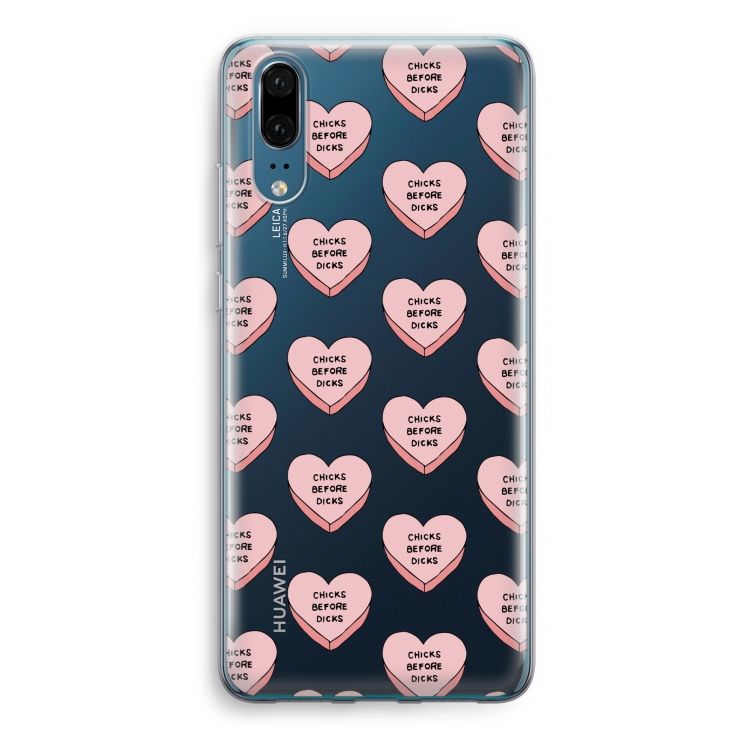 Chicks before dicks: Huawei P20 Transparant Hoesje