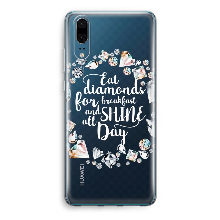 Diamonds: Huawei P20 Transparant Hoesje