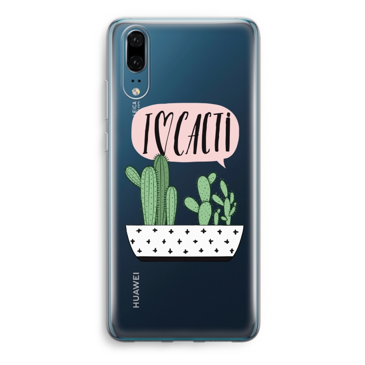I love cacti: Huawei P20 Transparant Hoesje