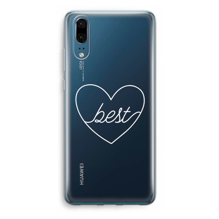Best heart pastel: Huawei P20 Transparant Hoesje