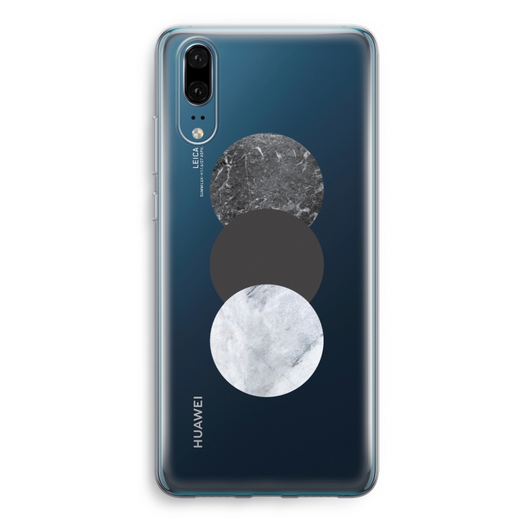 Marmeren cirkels: Huawei P20 Transparant Hoesje