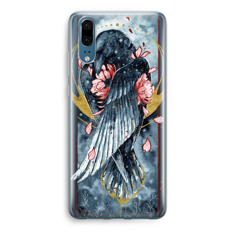 Golden Raven: Huawei P20 Transparant Hoesje